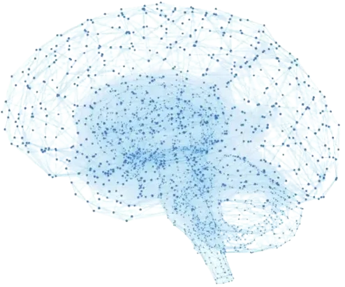 Abstract digital illustration of a brain representing neurological connectivity and advanced brain care.